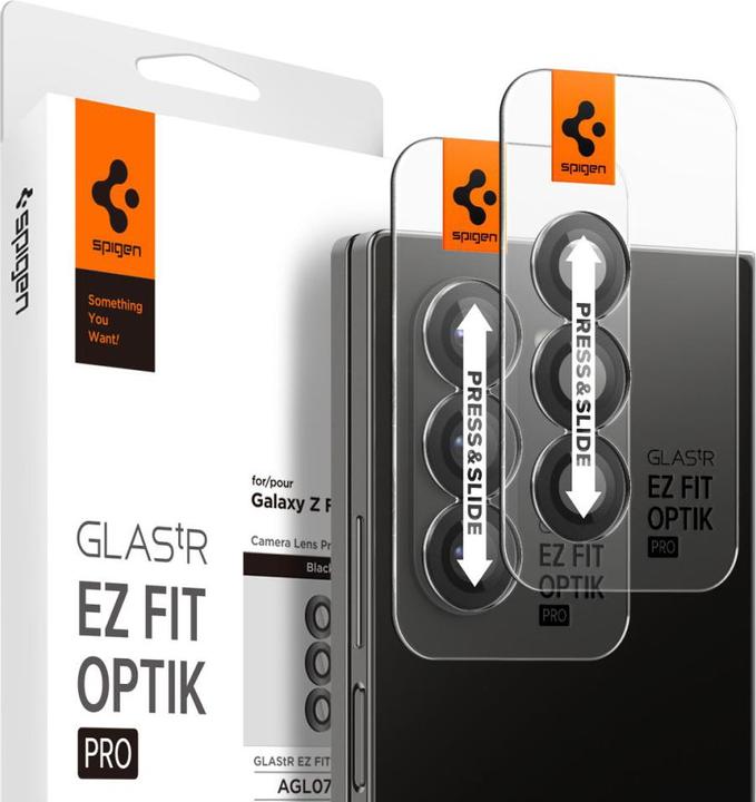Immagine prodotto Spigen Optik.tR "EZ Fit" Camera Protector 2-Pack Galaxy Z Fold 6 Nero (2 Pezzo/i, Samsung Galaxy Z Fold6)