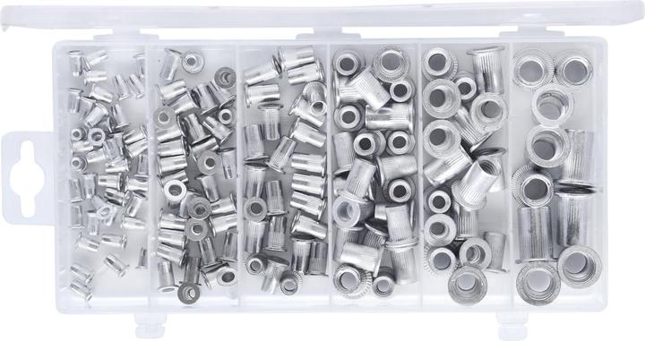 Produktbild KS Tools Sortiment Gewindenieten, Aluminium, M3x9mm-M10x21mm, 150-tlg.
