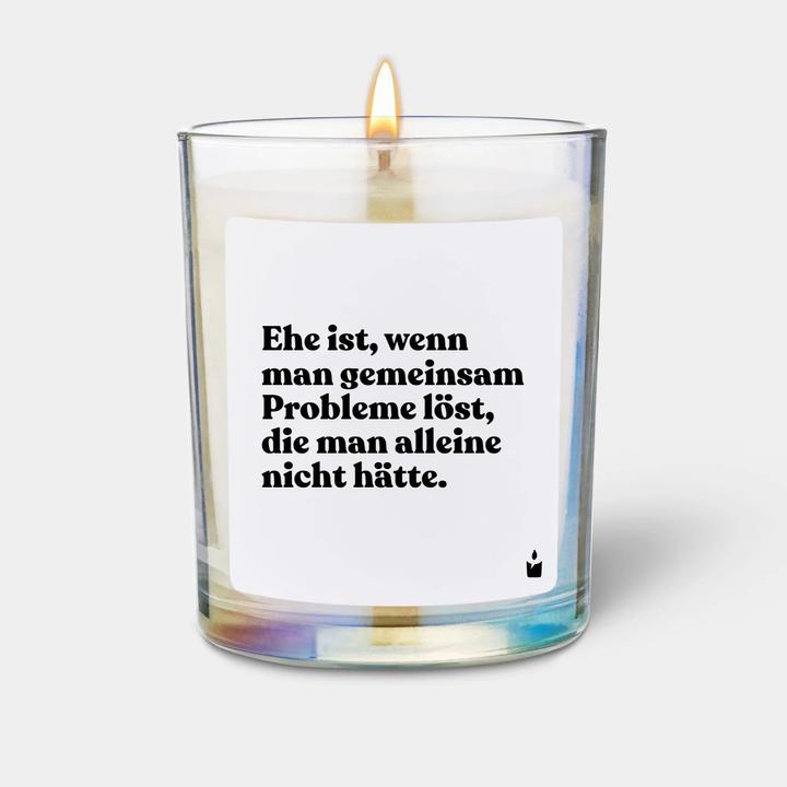 Immagine prodotto Chatty Candles Candela profumata Flowery Il matrimonio è quando si risolvono insieme i problemi che non si