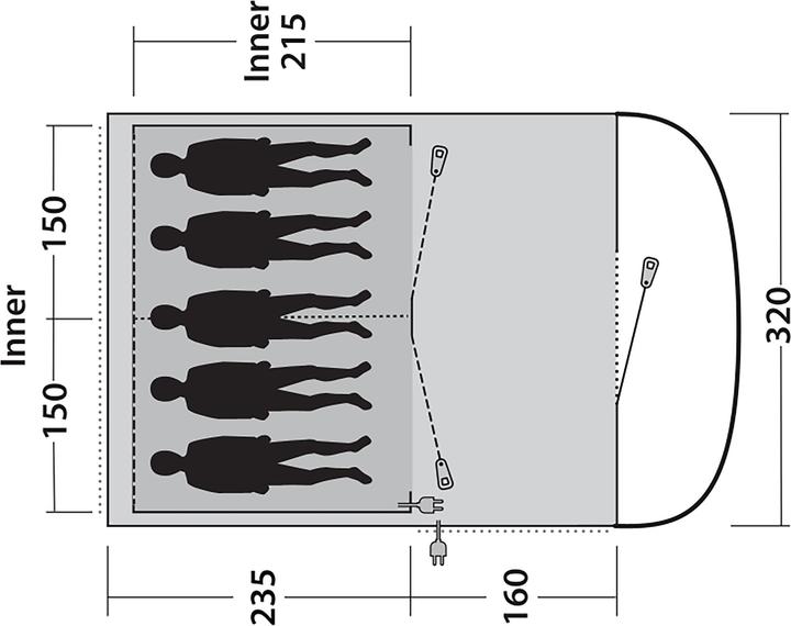 Actual product image Outwell Sky 5 (Tunnel tent, 15.10 kg, 5 persons)