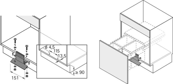 Immagine prodotto Hettich Edelstahl Fusspedal Pull für Auszugs-Abfallsysteme