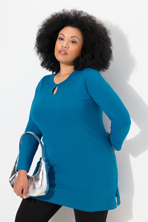 Actual product image Ulla Popken Round Keyhole Neckline Cotton Knit Tunic (56)
