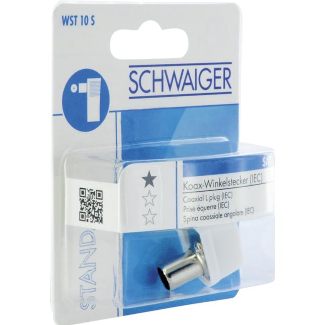 Thumbnail - Schwaiger Koax-Winkelstecker Silber/Weiss (Stecker und Verbinder), Antennenkabel