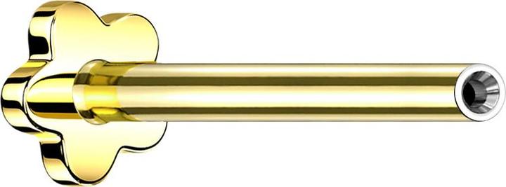 Produktbild Star Piercing Micro Threadless Labret-Stab Blume vergoldet (Titan, ohne Messing)