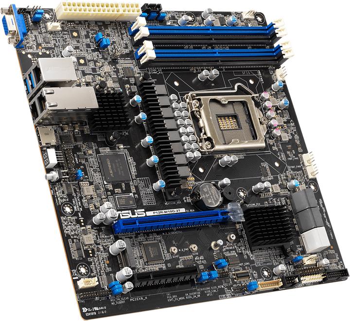 Actual product image ASUS P12R-M/10G-2T (LGA 1200, Intel C252, mATX)