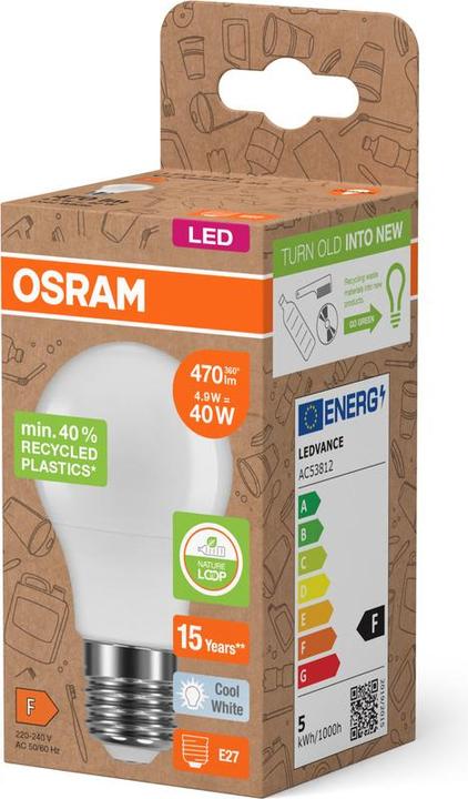 Produktbild Osram LED Pcr Lamps With Classic A (E27, 4.90 W, 470 lm, 1 x, F)