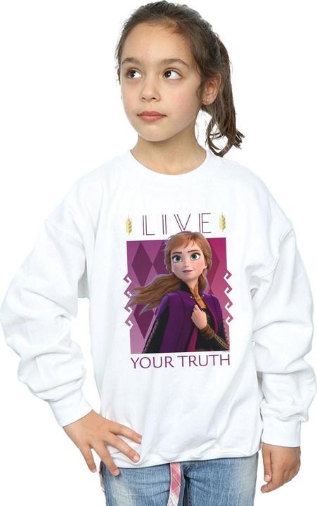Actual product image Disney Girls Frozen 2 Anna Live Your Truth Sweatshirt (104)