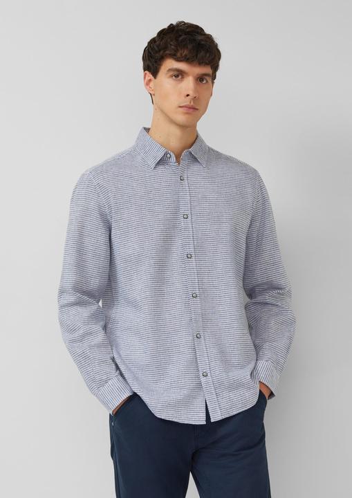 Immagine prodotto s.Oliver Regular Fit: Langarmhemd aus Leinenmix mit Streifen (L)