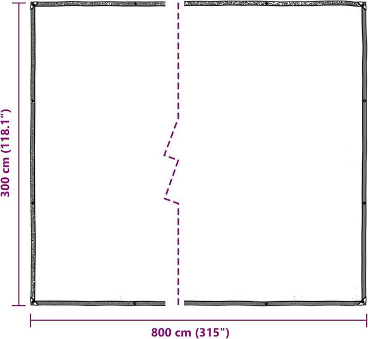 Produktbild vidaXL Plane mit Ösen (200 x 200 cm)