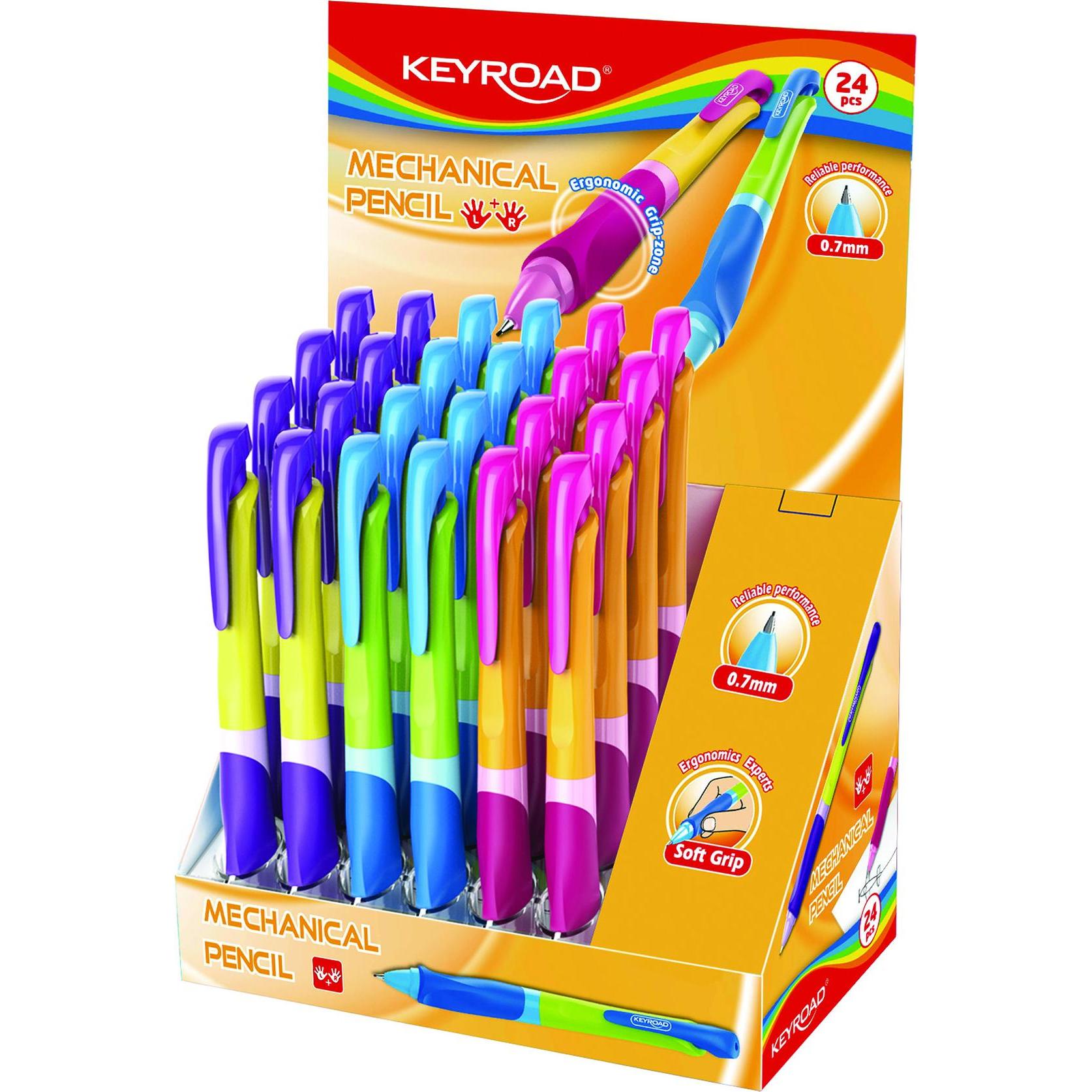 Keyroad, Bleistift, Smoozzy writer druckbleistift, 0,7 mm, verpackt im display, farbmix (0.70 mm)