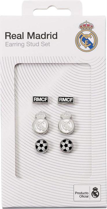 Immagine prodotto Real Madrid CF Orecchini a Bottone Set Misura Confezione 6 (100% materiale sintetico)