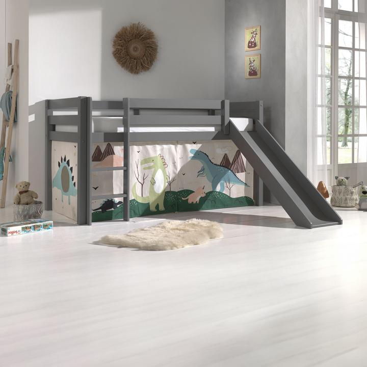 Image du produit Vipack Lit mi-hauteur Dino avec toboggan (90 x 200 cm)