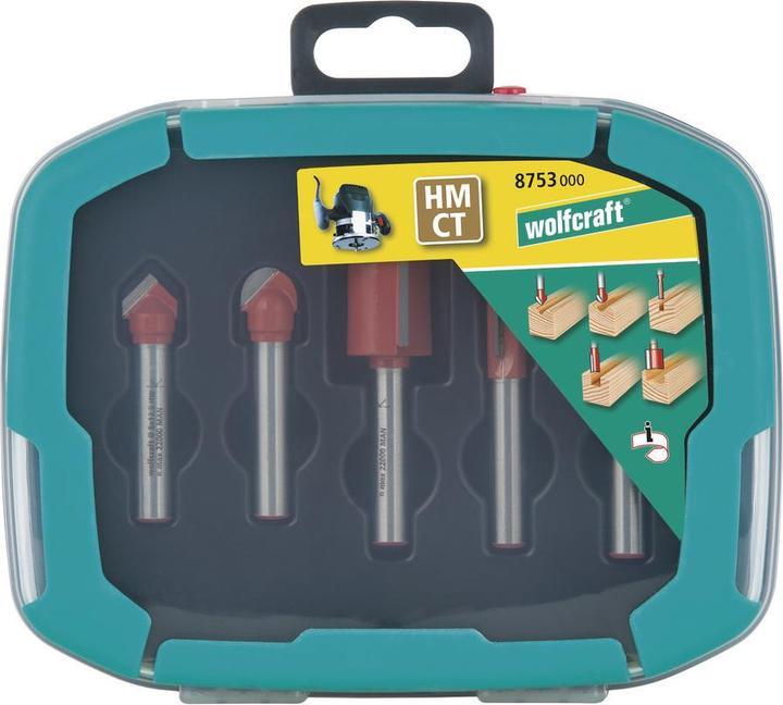 Produktbild wolfcraft 1 Nutfräser-Set HM 5-tlg.