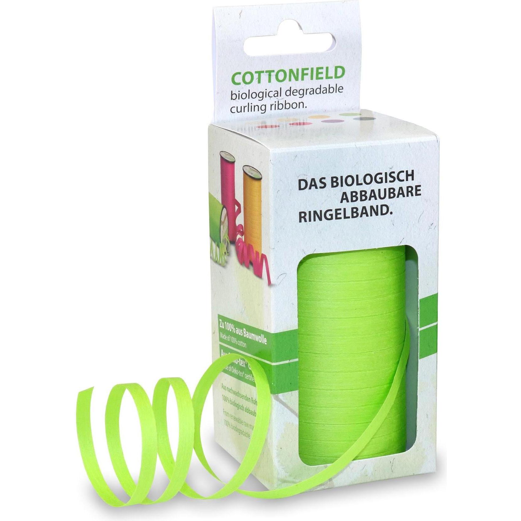 Thumbnail - Pattberg, Geschenkverpackung, Geschenkband Cottonfield 0.5 cm x 100 m, Grün (Geschenkband, 1 x)