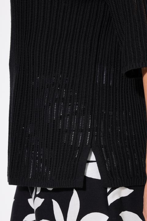 Produktbild Ulla Popken Pullover, Ajourmuster, U-Boot-Ausschnitt, Halbarm (46, 48)
