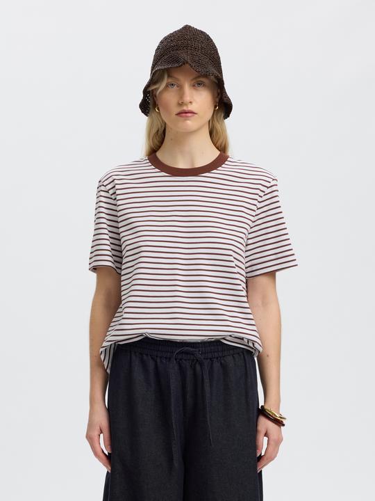 Produktbild Selected Slfessential Ss Striped Boxy Tee Noos (L)