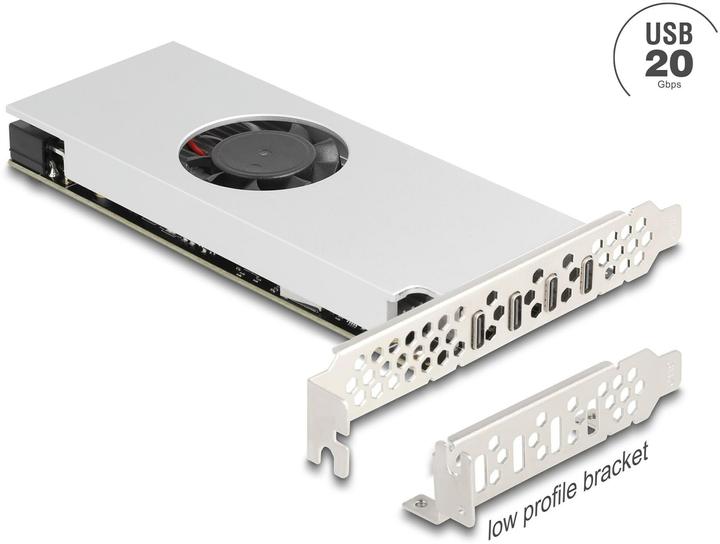 Delock PCI Express x16 Karte zu 4 x USB 20 Gbps USB Type-C Q