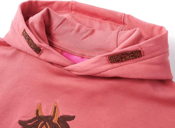 Immagine prodotto vidaXL Maglia con cappuccio per bambini rosa scuro 116,Materiale: 95% cotone (116)