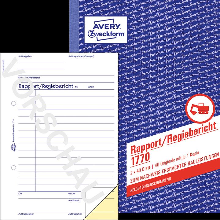 Image du produit Avery Rapport/régie (40 x)