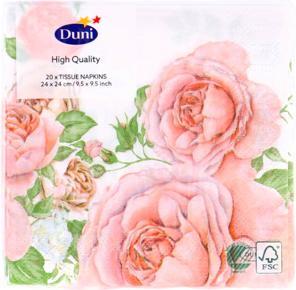 Actual product image Duni 20 SERVIETTEN 24X24 ROSE GLORY (20 x, 24 x 24 cm)