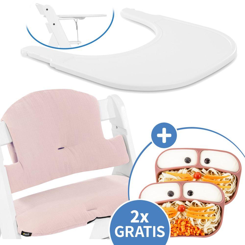 Hauck, Hochstuhl Zubehör, Hochstuhl-Zubehör 5-tlg. Essbrett-Set für Alpha Plus - Click Tray +