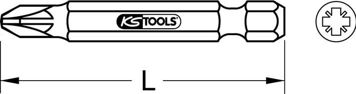 Produktbild KS Tools 1/4" TiN Bit (Sechskant (hexagonal))