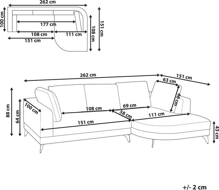 Produktbild Beliani Marum (Ecksofa)