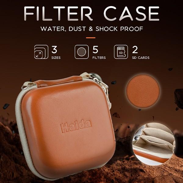 Immagine prodotto Haida Schraubfilter Transportasche bis 82mm bis 5 Filter Braun (Sacchetto filtro)