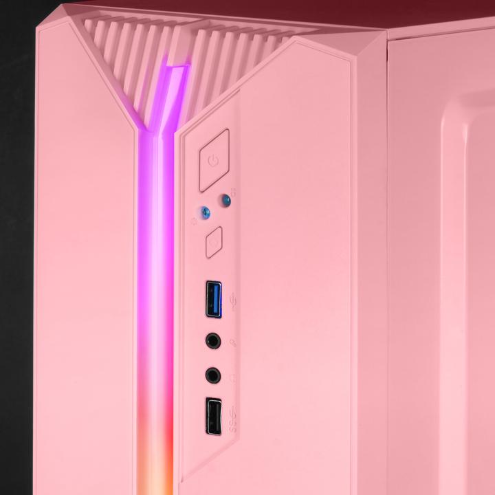 Image du produit Mars Gaming Boitier Mini Tour Micro ATX MC-S1 RGB avec panneau vitré (Rose) (mATX, Mini-ITX)