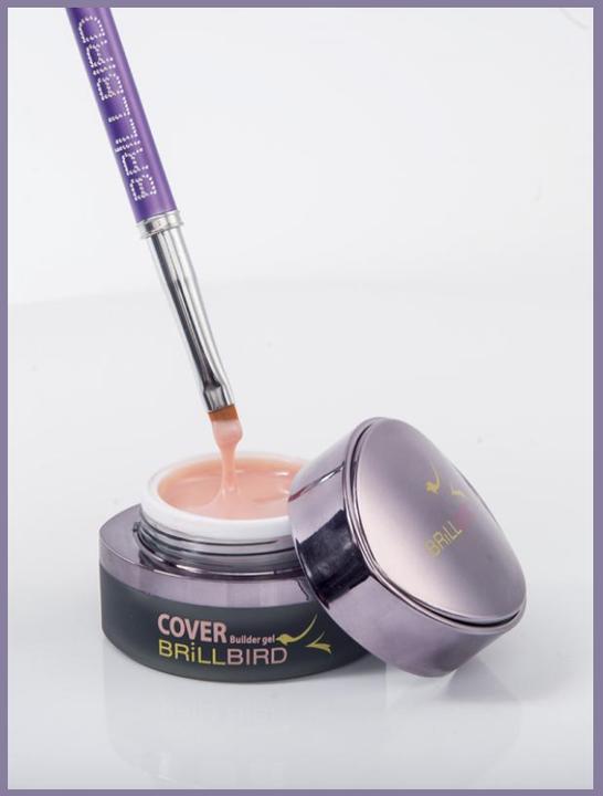 BrillBird Gel Cover Builder 3in1 15ml (Rose, Vernis à ongles effet gel)