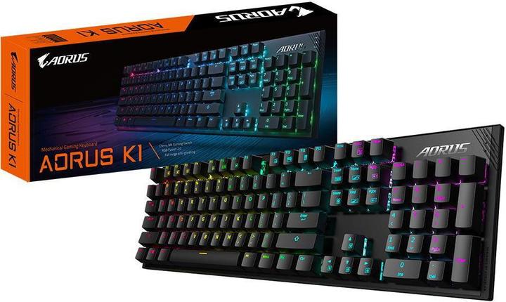 Produktbild Gigabyte AORUS K1, Mechanical gaming keyboard, RGB LED lighting, EN, Black, with cable (Englisch International, Kabelgebunden)