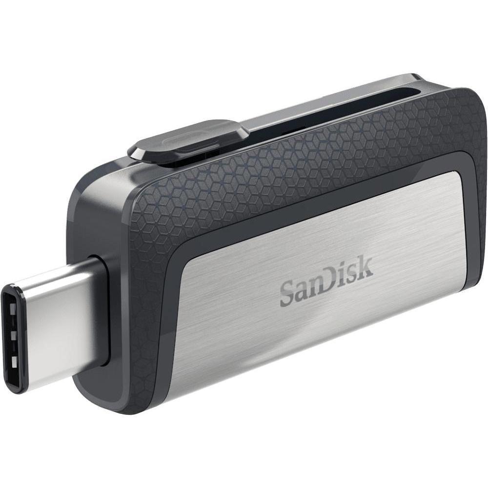 Thumbnail - SanDisk 32gb Ultra Dual Drive USB Type-C™ (32 GB, USB-C, USB-A, USB 3.2), USB Stick, Blau, Silber