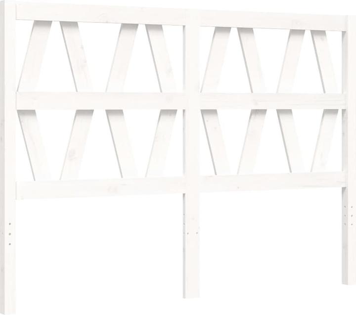 Image du produit VidaXL Massivholzbett mit Kopfteil Weiss 5FT King Size (150 x 200 cm)