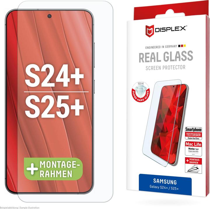 Productafbeelding Displex Real Glass, 2D Panzerglas (1 Stuk, Samsung Galaxy S24+, Samsung Galaxy S25+)