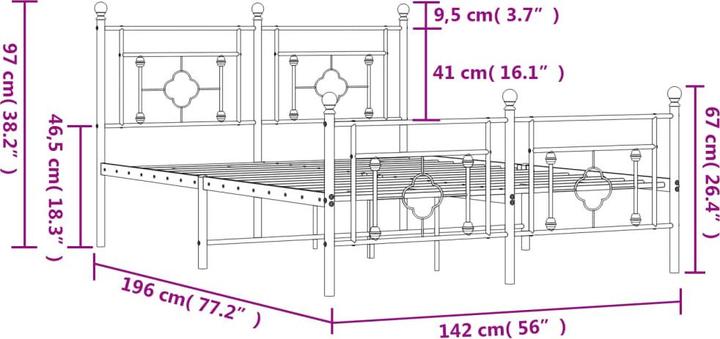 Image du produit vidaXL Bettgestell (135 x 190 cm)