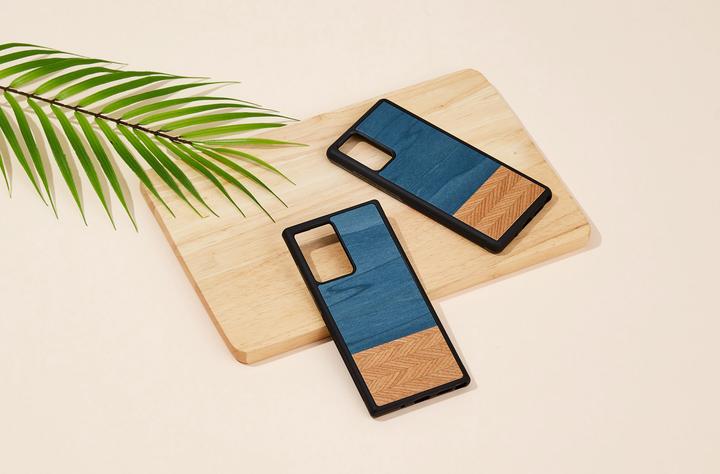 Actual product image Man.Wand &WOOD case for Galaxy Note 20 Ultra denim juodas (Samsung Galaxy Note 20 Ultra)