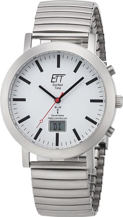 Produktbild ETT EGS-11580-11M Herrenuhr Zugband Solar Funkuhr 41mm 5ATM (Funkuhr, Digitaluhr, Analoguhr, 41 mm)