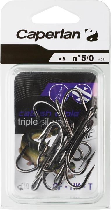 Actual product image Caperlan Hooks treble hooks catfish fishing