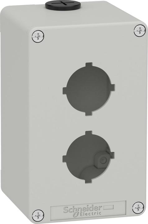 Actual product image Schneider Electric XAPD2602 Empty enclosure XAP metal grey for 2x30mm - CSA (Housing)