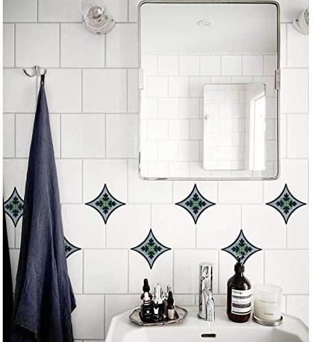 Trenddeko 3D decorative tiles sticker ornament leaves (8 x 8 cm)
