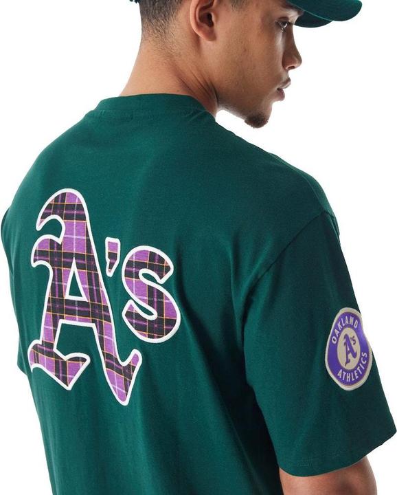Actual product image New Era t-hirt oakland athletic mlb tartan infill (S)