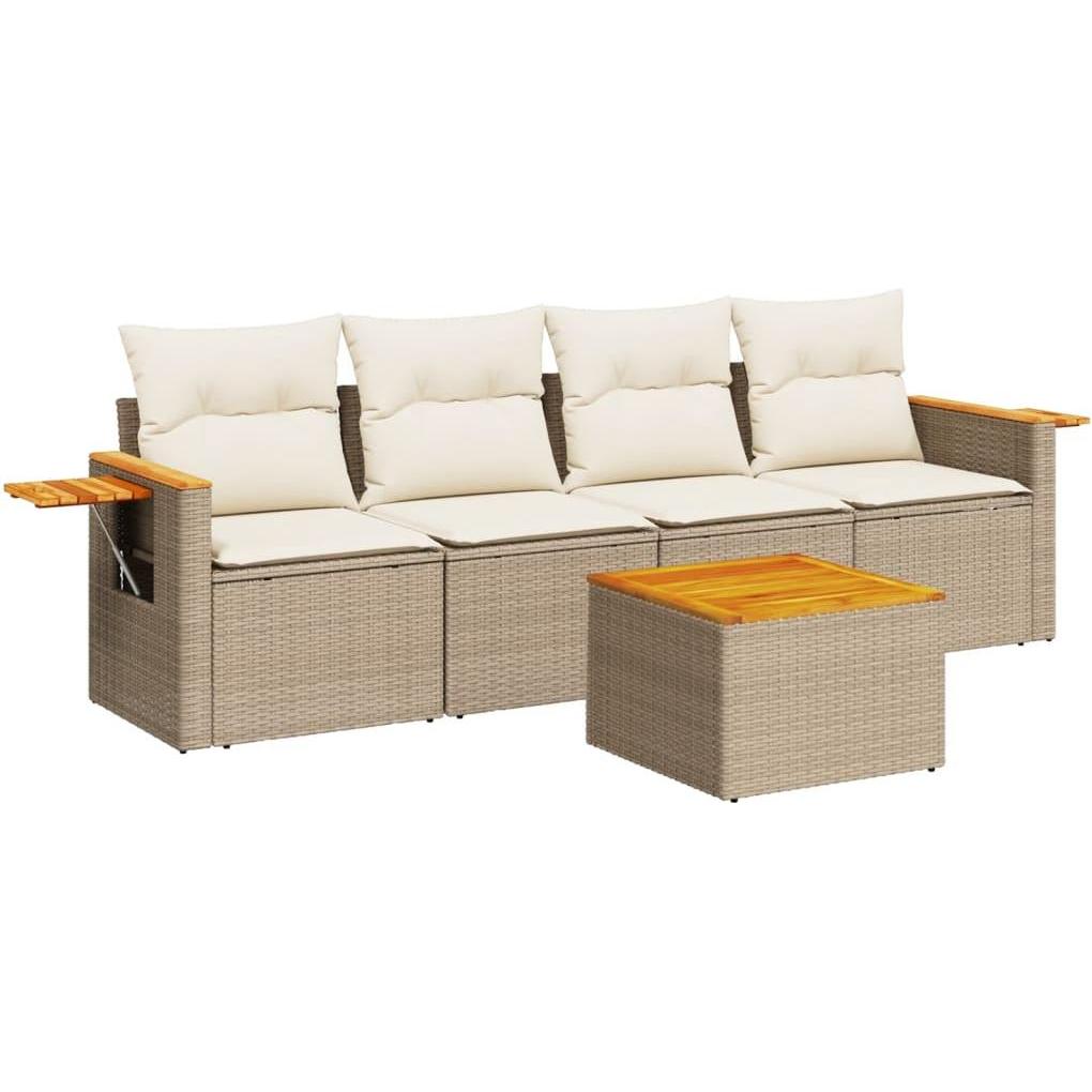 VidaXL, Gartenlounge, 10-tlg. Garten-Lounge-Set mit Kissen