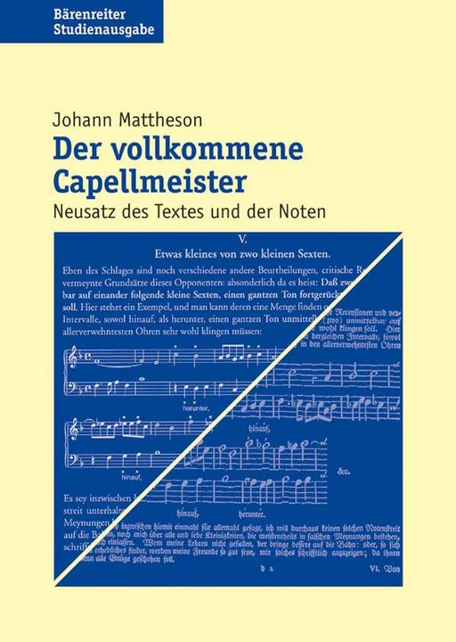 Produktbild Der vollkommene Capellmeister (Deutsch, Friederike Ramm, Johann Mattheson, 2008)