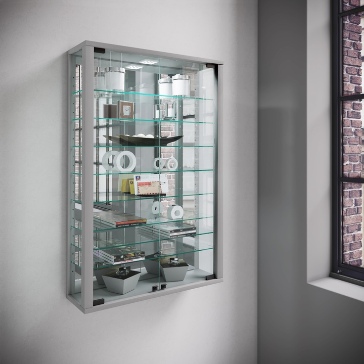 Immagine prodotto VCM Collezione Vetrina a muro Legno Vetro Vitrosa Mini Specchio (59 x 18 x 91 cm)