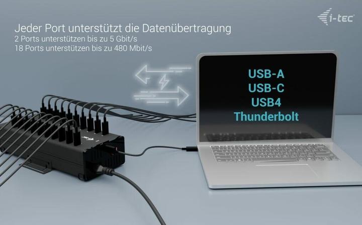 Produktbild i-tec CACHRGHUB20C (USB-C, 20 Ports)