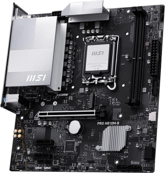 Actual product image MSI PRO H810M-B (H810,S1851,mATX,DDR5) (LGA 1851, Intel H810, mATX)