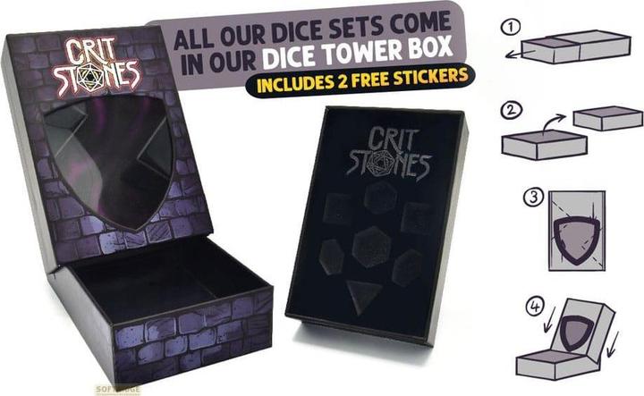 Productafbeelding Glass Staff CritStones Liquid Core Würfel Set Fantasia Fluid Electroplated (7)