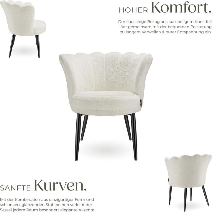 Immagine prodotto tectake Poltrona Stella, imbottitura spessa, 67x64x76cm