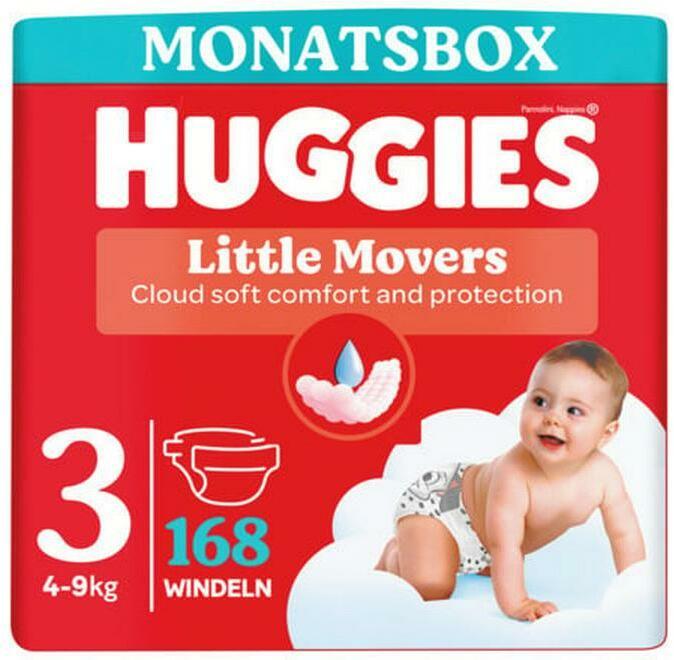 Produktbild Huggies Ultra Comfort (Gr. 3, Monatsbox, 168 Stück)
