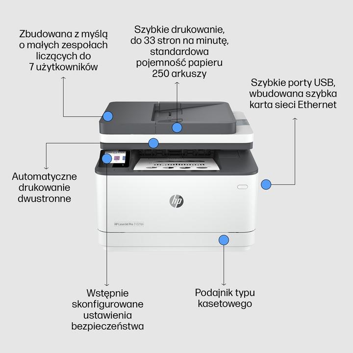 Produktbild HP LaserJet Pro MFP 3102fdn (Laser, Schwarz-Weiss)